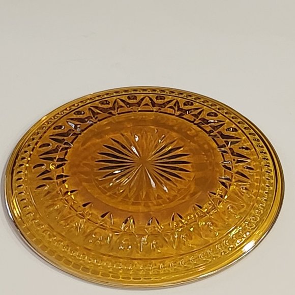 Vintage Amber Carnival Glass Park Lane Colonial Pattern by Indiana Glass - Picture 2 of 10